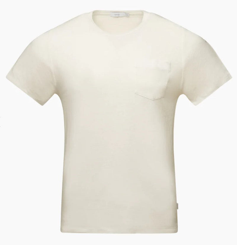 Onia White Linen Blend Tshirt