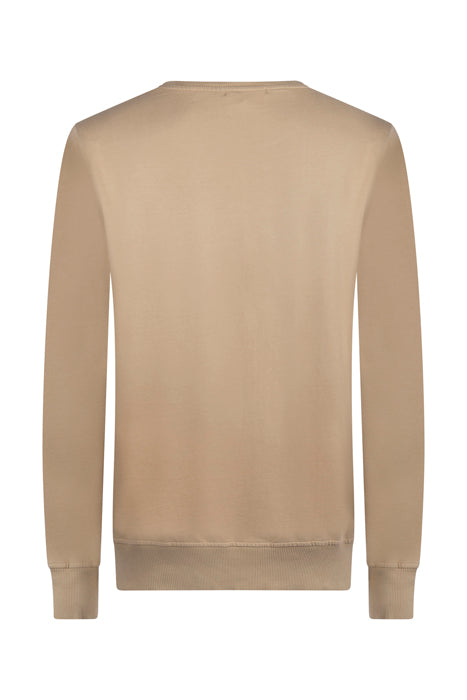 Lois Caramel Brown Long Sleeve Crewneck Sweatshirt