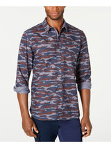 American Rag Navy Camouflage Button-up Shirt