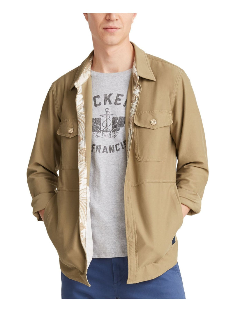 DOCKERS Beige Button-up Shirt Jacket