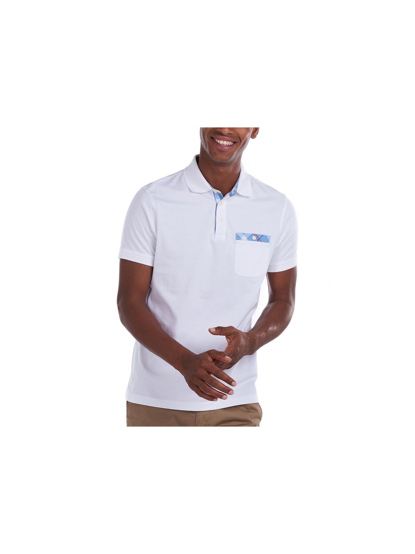 Bobbi + Bricka,Barbour, Barbour White Short Sleeve Polo Shirt, White, Small-41-TagS