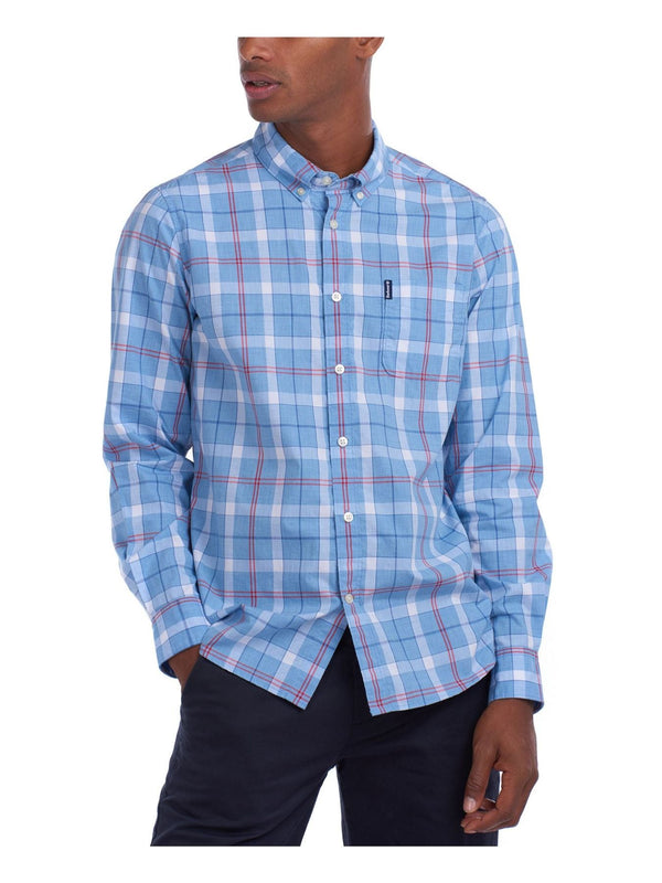 BARBOUR Blue Plaid Button-up Shirt