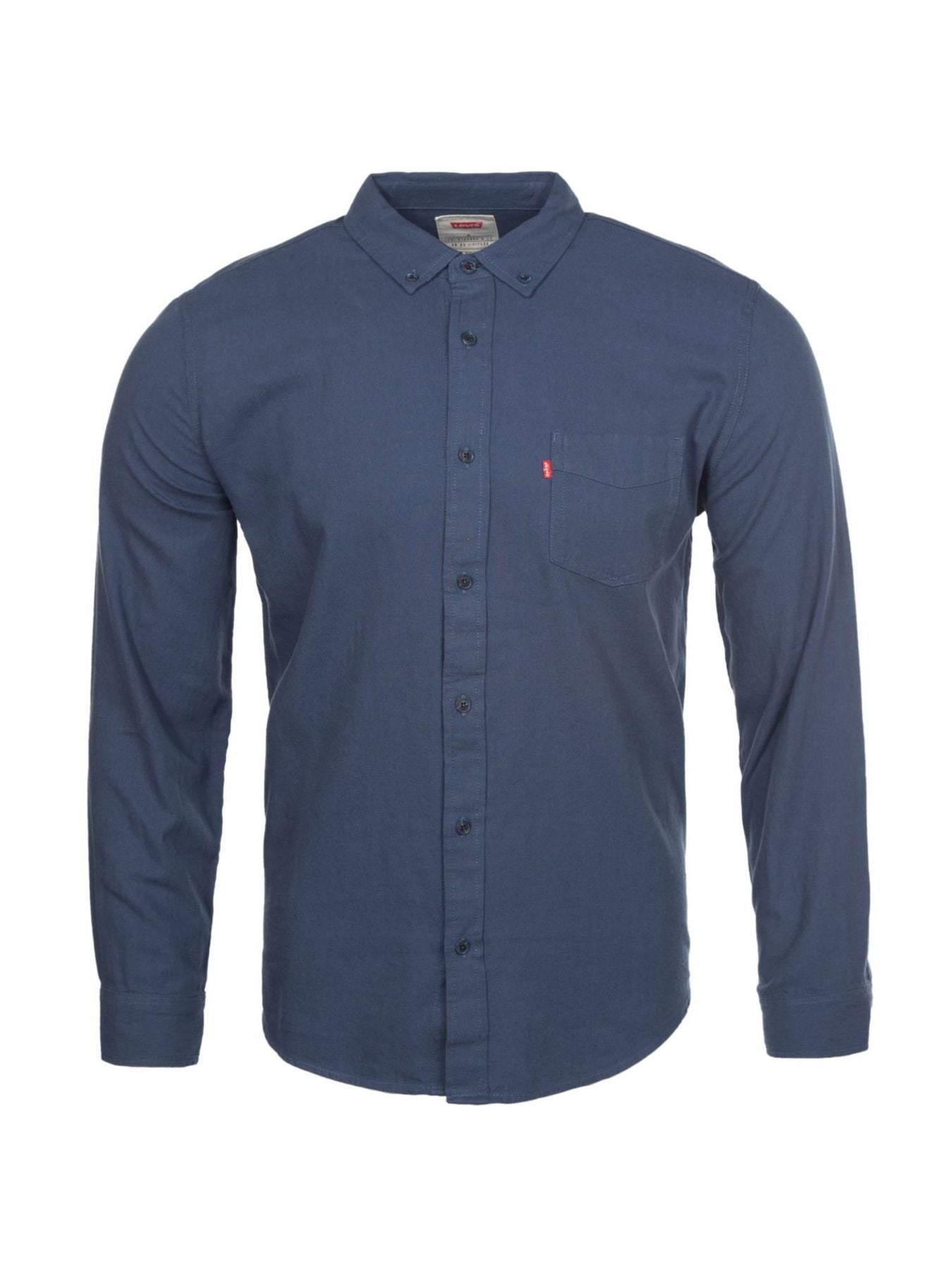 Bobbi+Bricka, LEVI'S Blue Solid Button-up Shirt, Blue, Medium-42-TagM