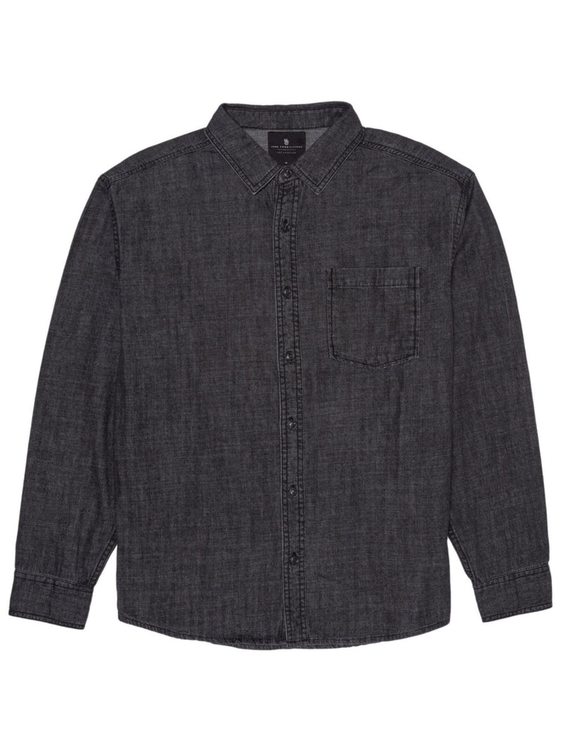 Junk Food Charcoal Denim Button Down Shirt