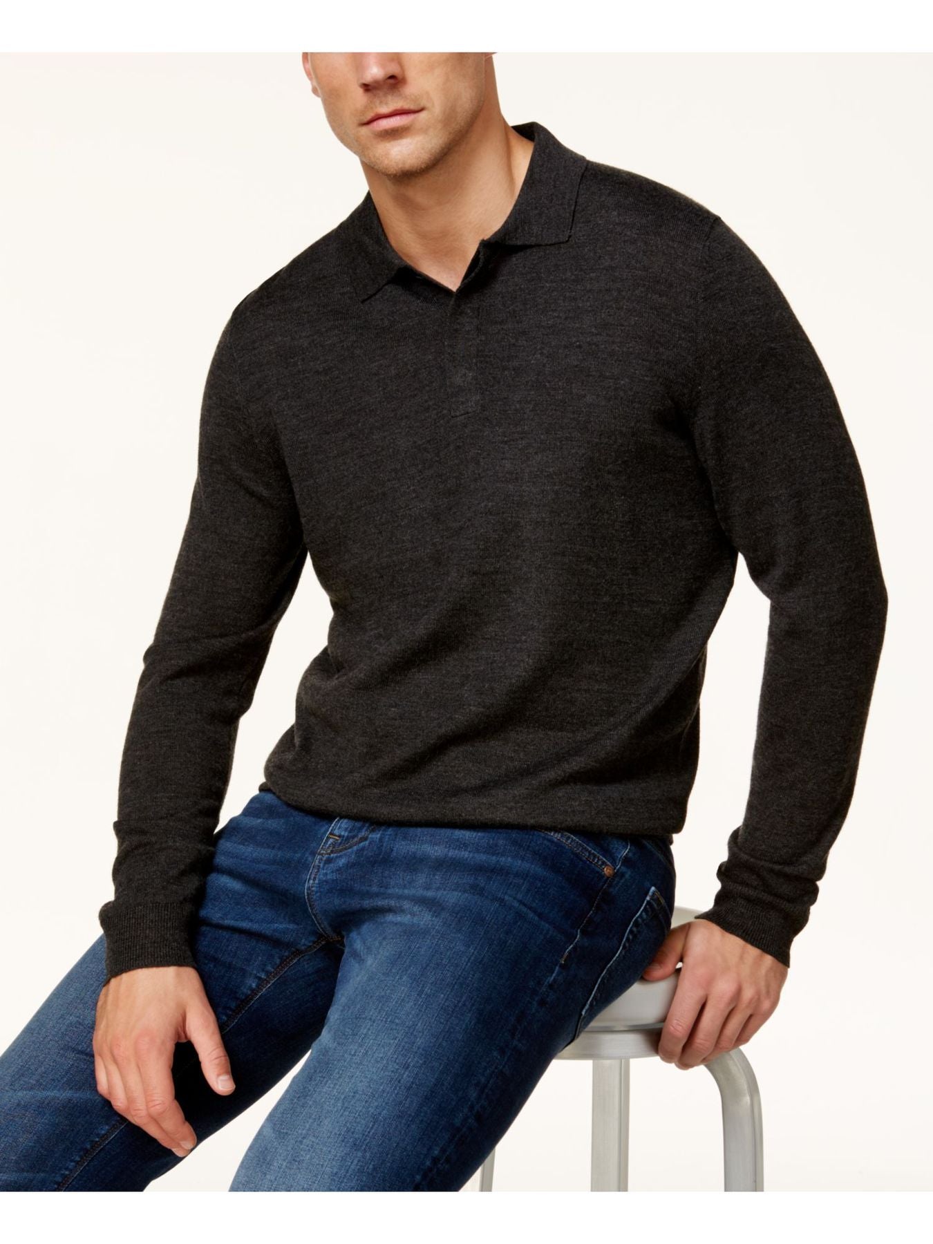Bobbi + Bricka,Clubroom, CLUBROOM Blue Heather Sweater, Blue, Medium-42-TagM