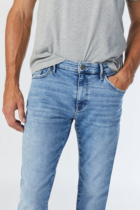 Otrium,Mavi, Mavi Blue Medium Wash Zach Straight Leg Denim Jeans, Blue, 33W-32L-Tag33