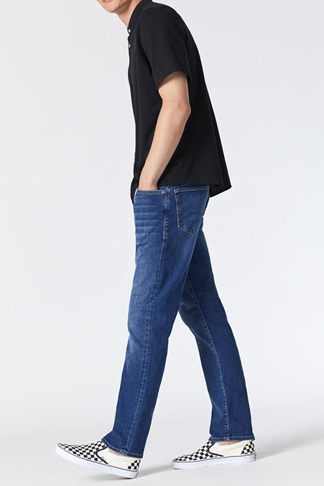 Otrium,Mavi, Mavi Dark Wash Zach Straight Leg Denim Jeans, Blue, 33W-34L-Tag33