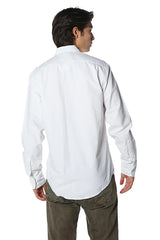 Members Only White Button Up Dress Shirt With Front Chest Pocket