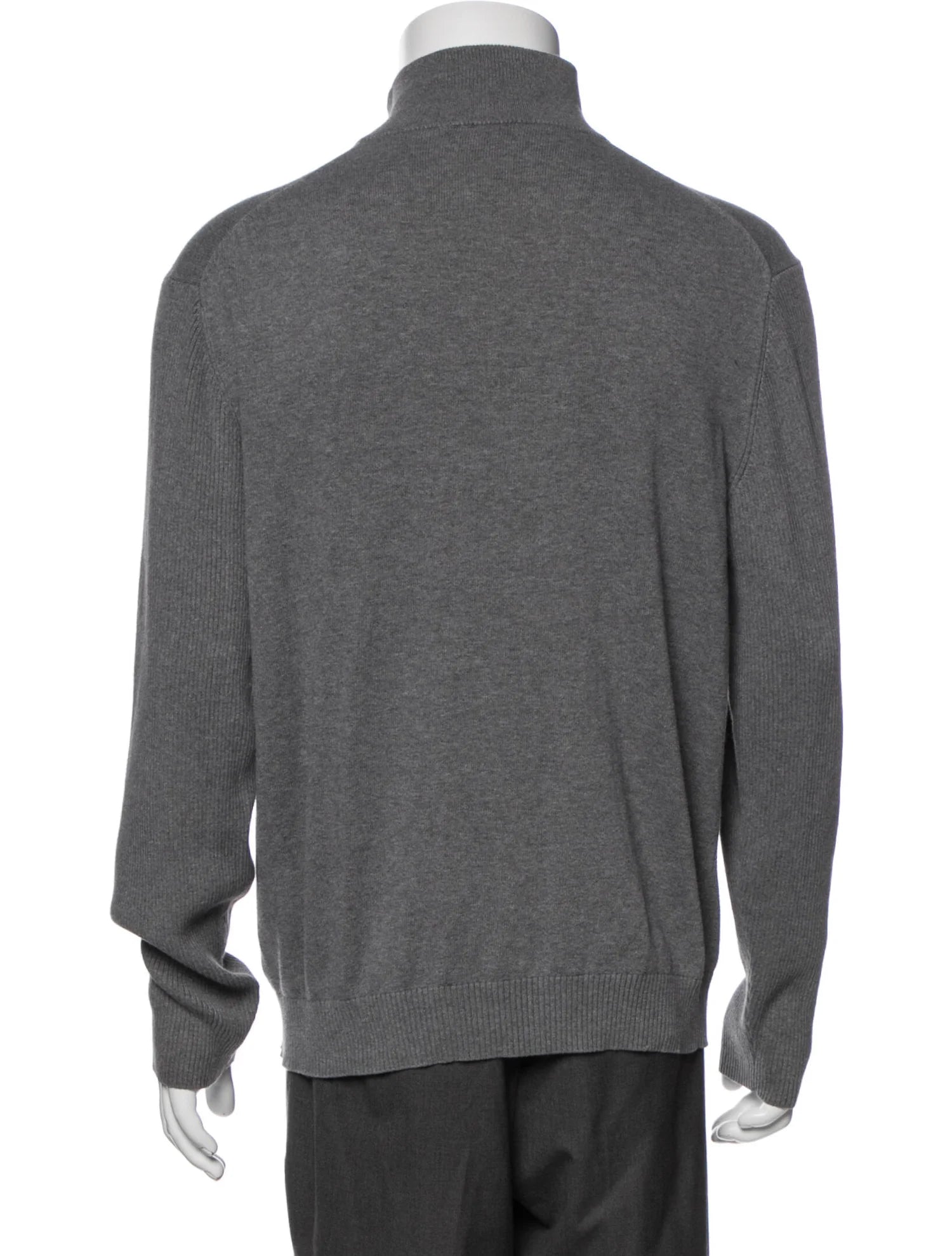 The RealReal,Michael Kors, Michael Kors Grey Buttoned Mockneck Pullover Sweater, Grey, Large-48-TagL