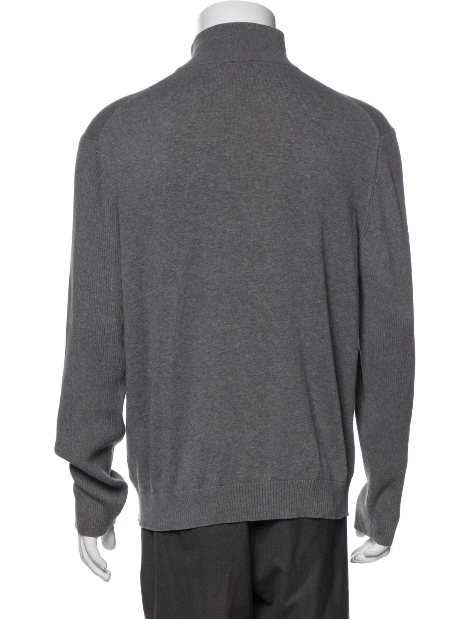 The RealReal,Michael Kors, Michael Kors Grey Buttoned Mockneck Pullover Sweater, Grey, Large-48-TagL