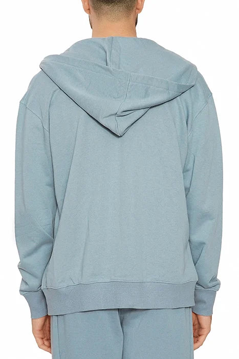 Otrium,Naked Wardrobe, Naked Wardrobe Baby Blue Zip Up Hoodie, Blue, Medium-50-TagM