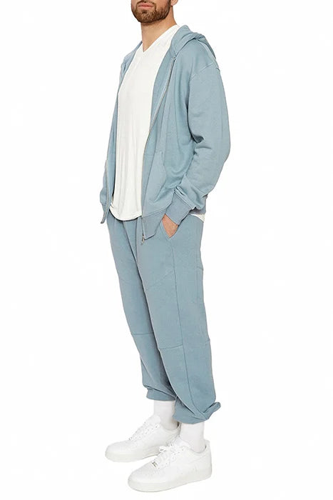 Otrium,Naked Wardrobe, Naked Wardrobe Baby Blue Zip Up Hoodie, Blue, Medium-50-TagM