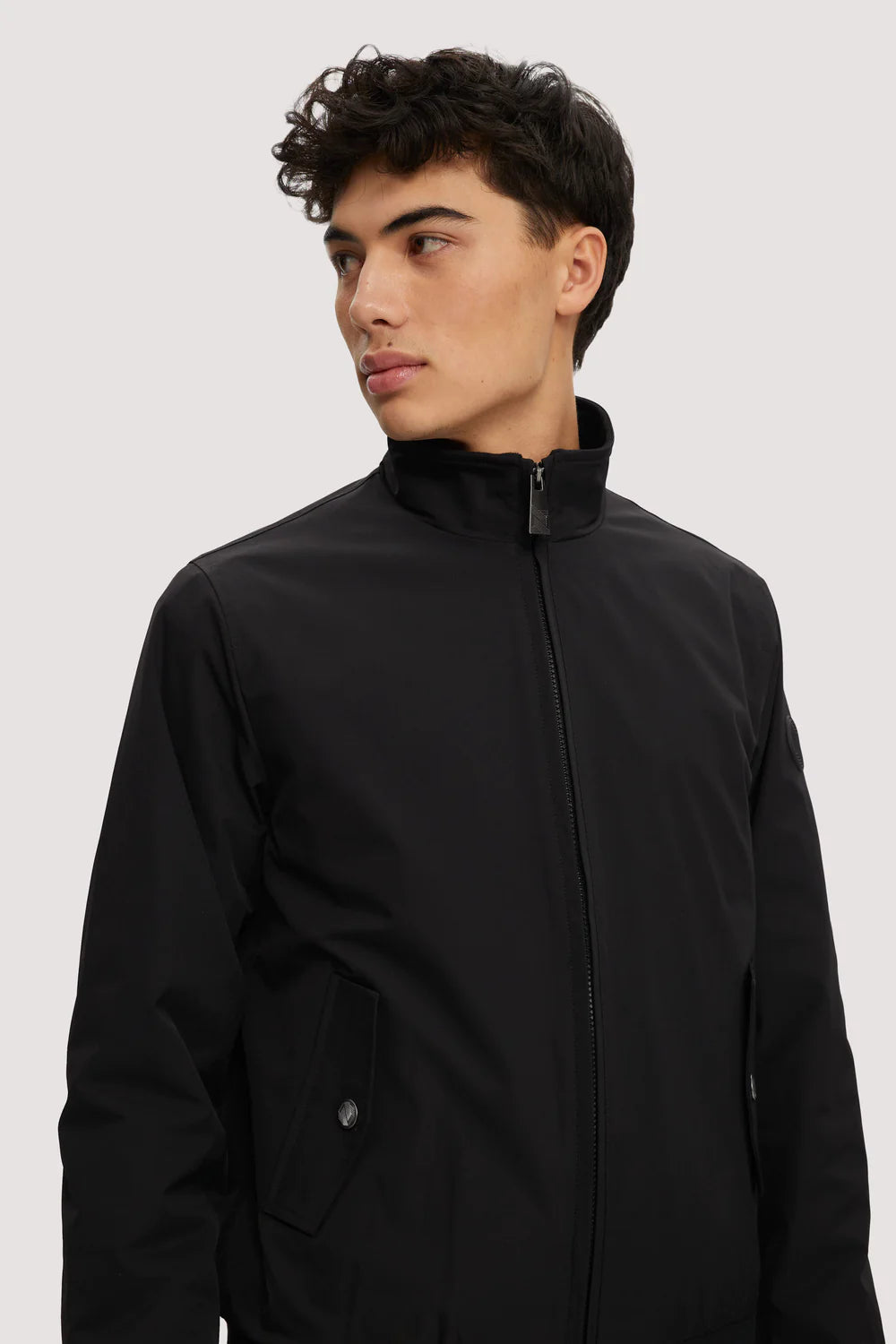 Wholesale,Noize, Noize Black Mock Neck Zip Up Racing Jacket, Black, Large-47-TagL
