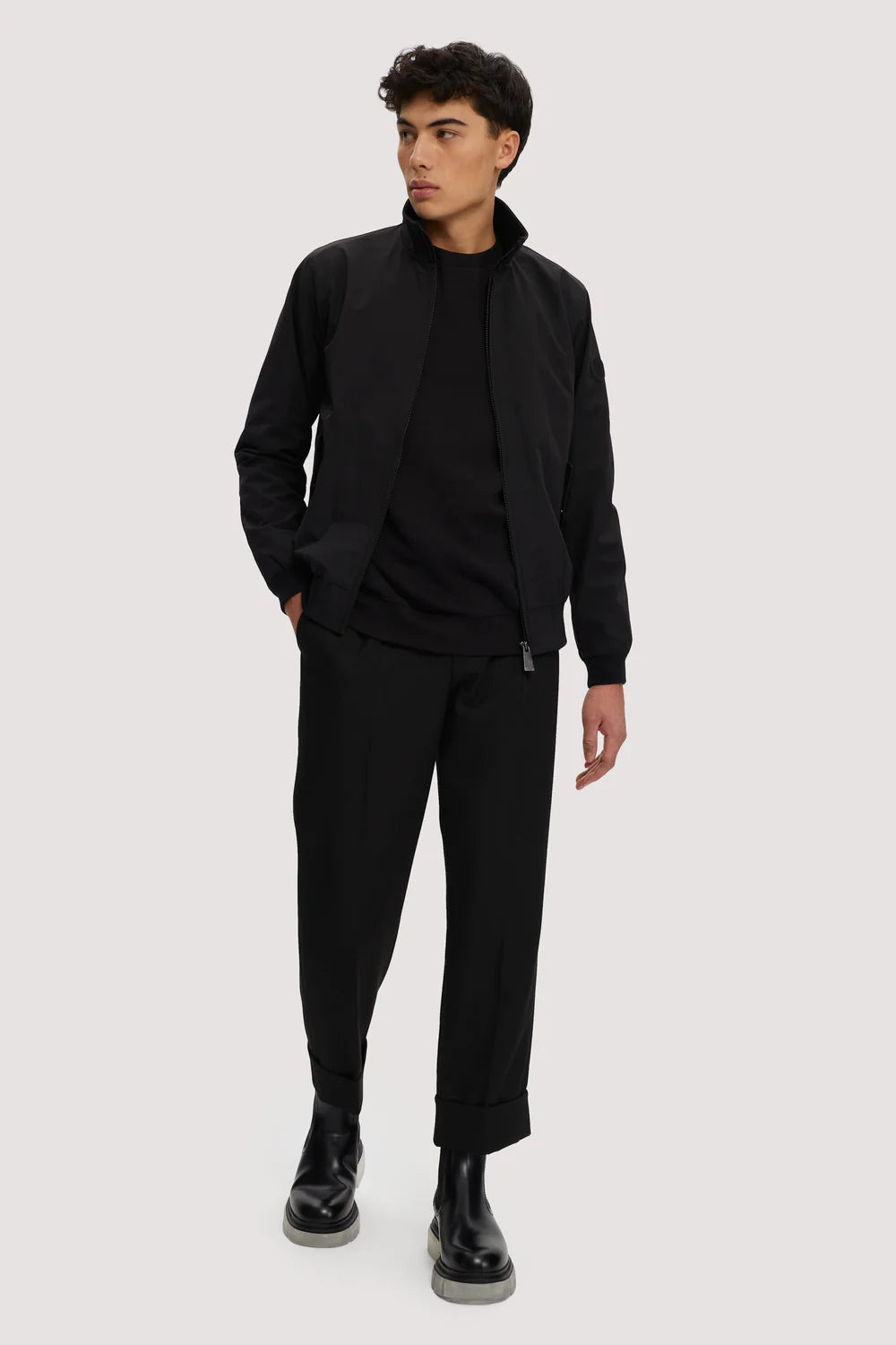 Wholesale,Noize, Noize Black Mock Neck Zip Up Racing Jacket, Black, Large-47-TagL