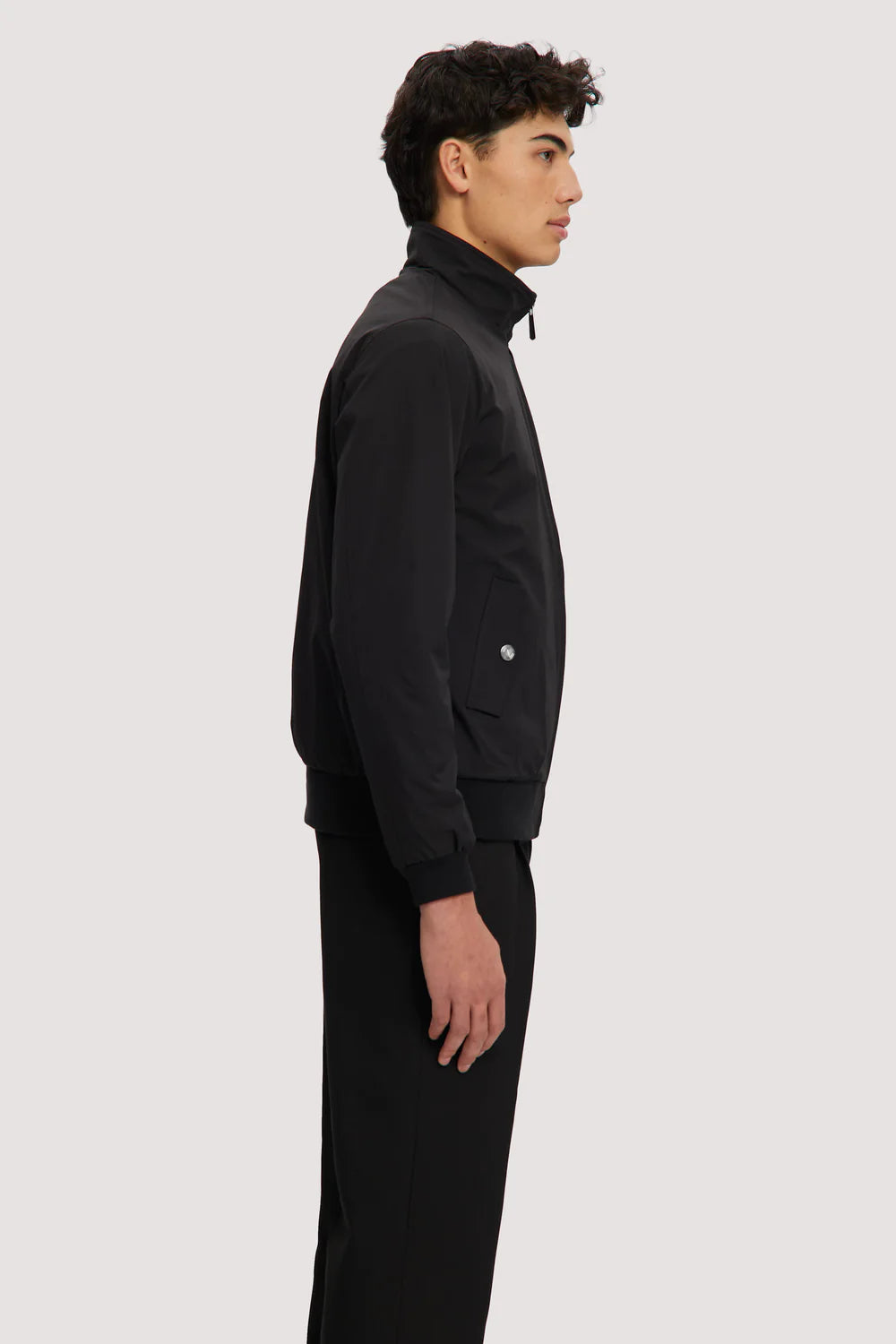 Wholesale,Noize, Noize Black Mock Neck Zip Up Racing Jacket, Black, Medium-45-TagM