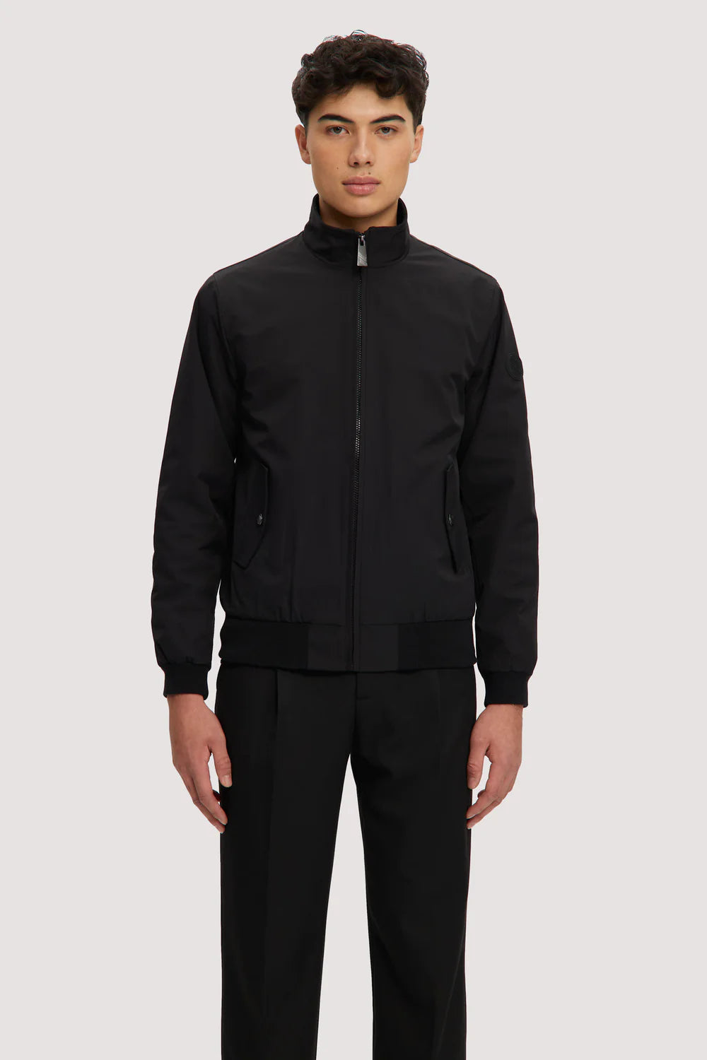 Wholesale,Noize, Noize Black Mock Neck Zip Up Racing Jacket, Black, Medium-45-TagM