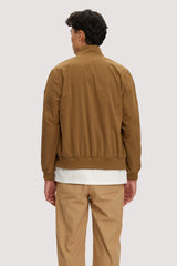 Noize Brown Mock Neck Zip Up Racing Jacket