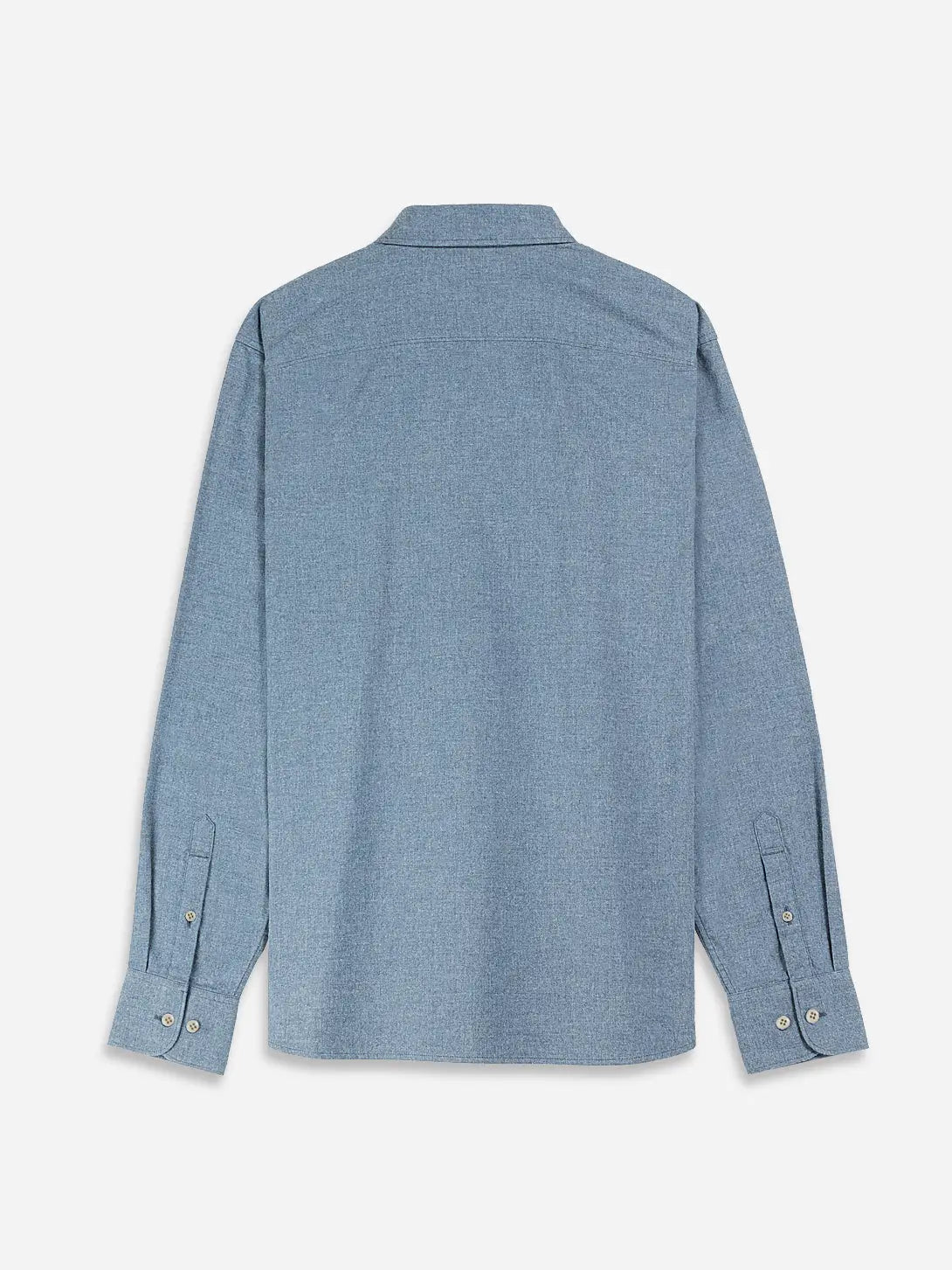 Faire,O.N.S, O.N.S Pastel Blue Brushed Cotton Long Sleeve Button Up Shirt, Blue, Large-46-TagL