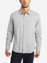 O.N.S Light Grey Brushed Cotton Long Sleeve Button Up Shirt