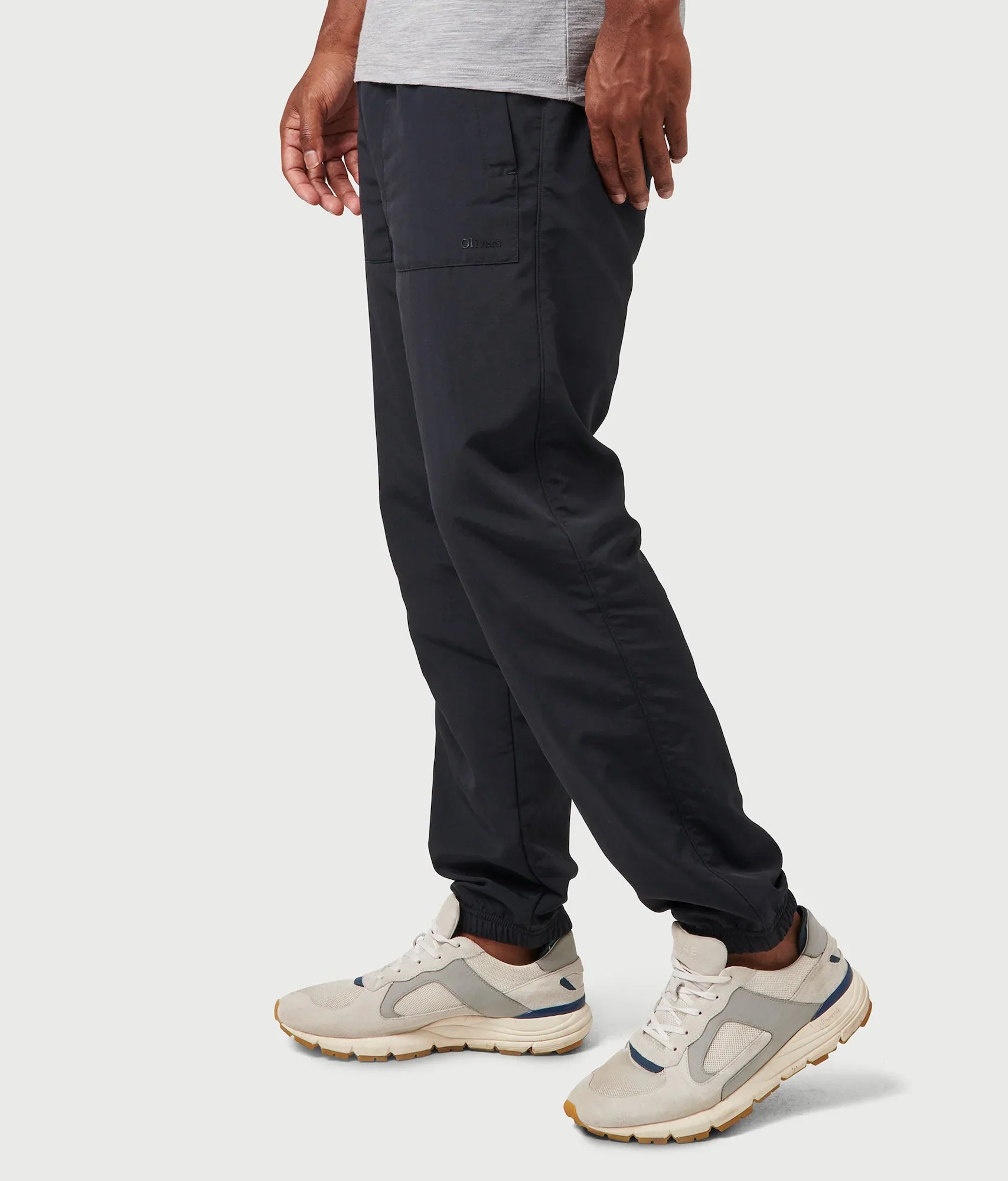 Brand Partner,Olivers, Olivers Black Court Jogger, Black, 32W-32L-TagL34W-32L-TagL30W-32L-TagM