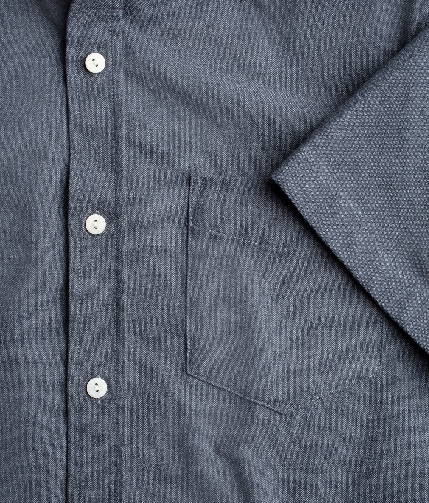 Brand Partner,Olivers, Olivers Blue Grey Short Sleeve Button Up, Blue, Medium-42-TagM