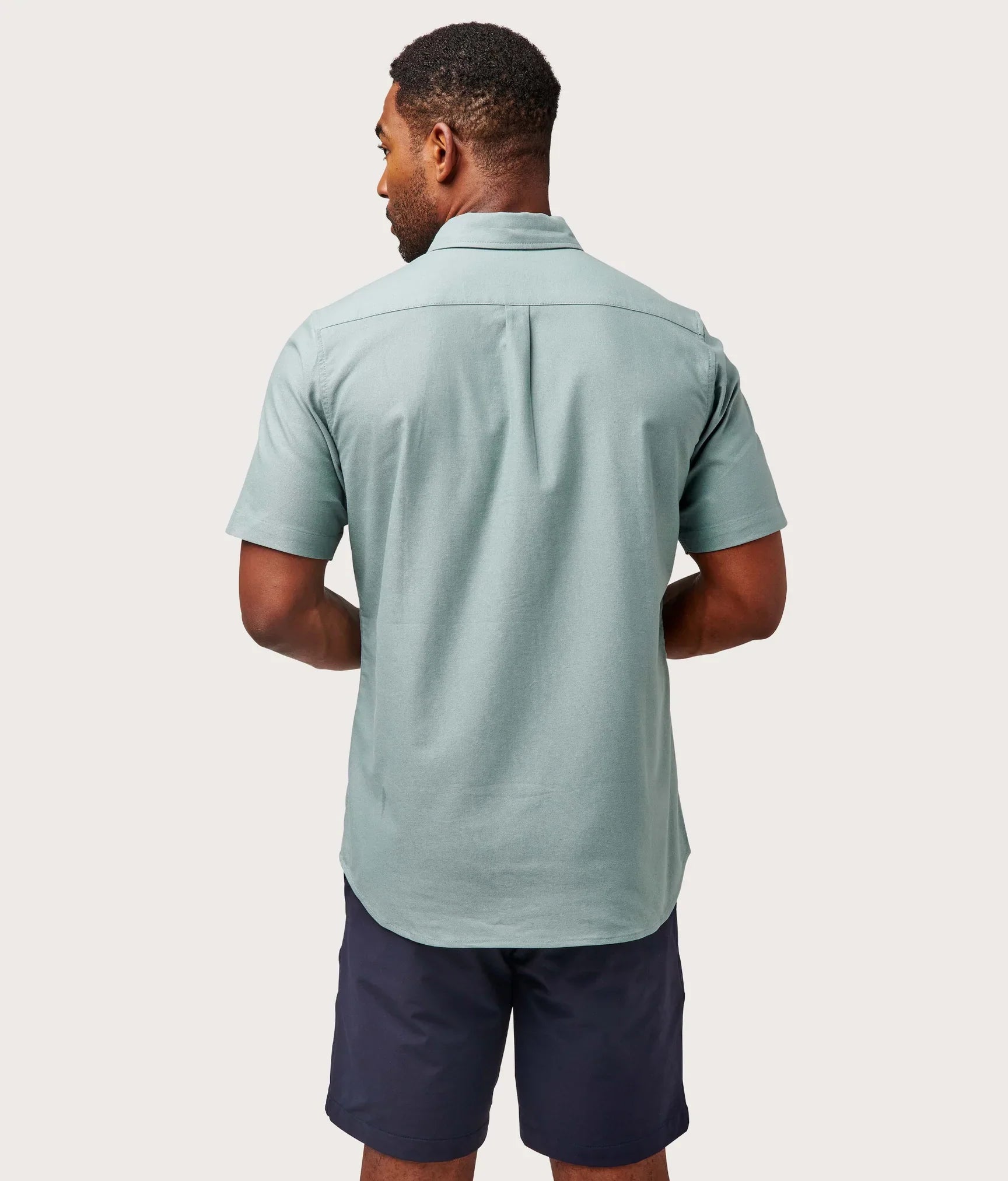 Brand Partner,Olivers, Olivers Light Green Short Sleeve Button Up, Green, Large-44-TagLSmall-41-TagS