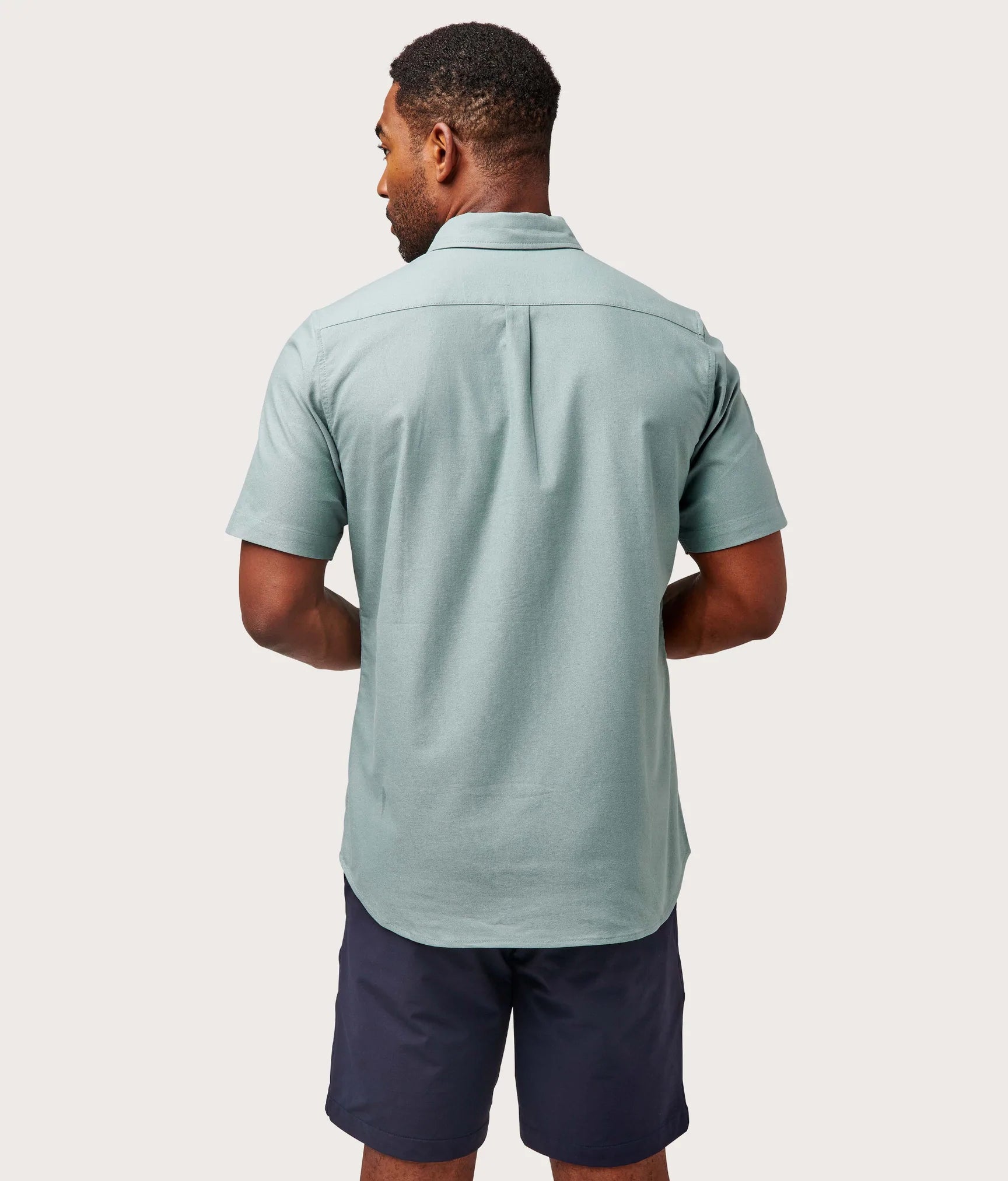 Brand Partner,Olivers, Olivers Light Green Short Sleeve Button Up, Green, Large-44-TagL