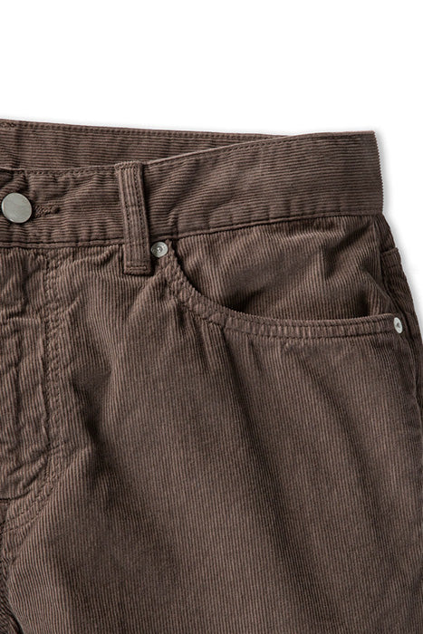 Otrium,Outerknown, Outerknown Brown Organic Slim Corduroy 5 Pocket Pants, Brown, 34W-31L-Tag34