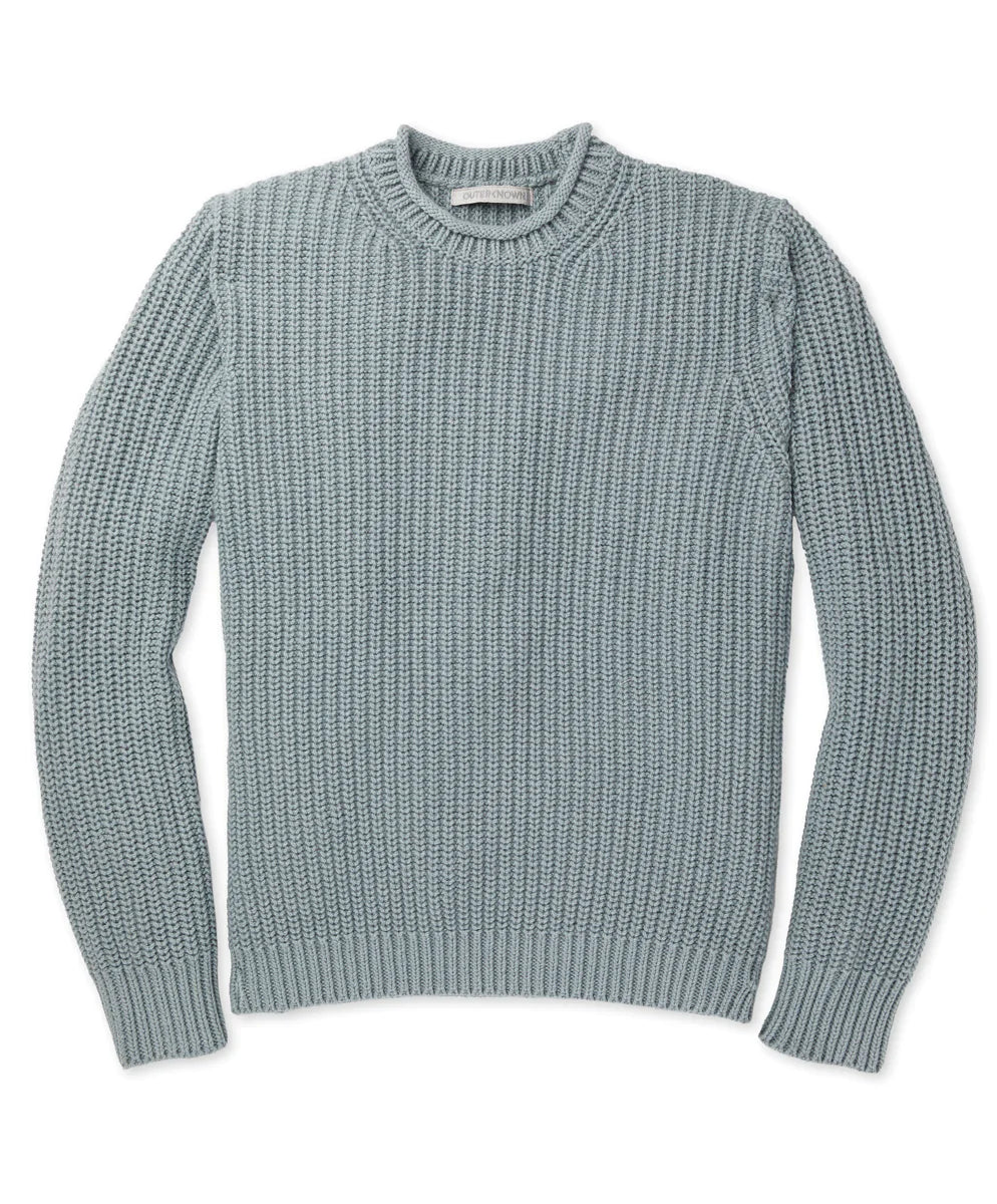 Otrium,Outerknown, Outerknown Light Blue Heavy Knit Rolled Neck Sweater, Blue, Small-38-