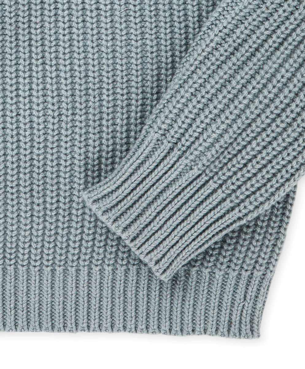 Otrium,Outerknown, Outerknown Light Blue Heavy Knit Rolled Neck Sweater, Blue, Small-38-