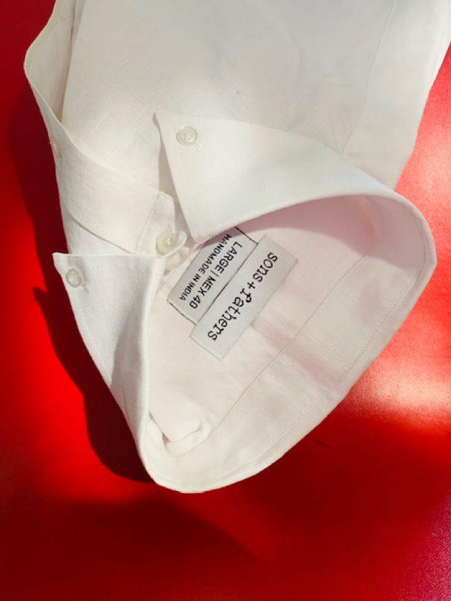 Taelor.Style, Sons + Fathers White Button Down Oxford, White, Medium-40-TagM