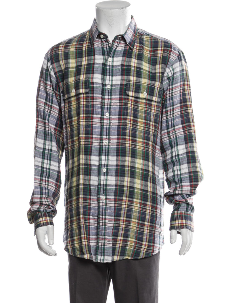 Ralph Lauren Green Multi Plaid Button Up Shirt