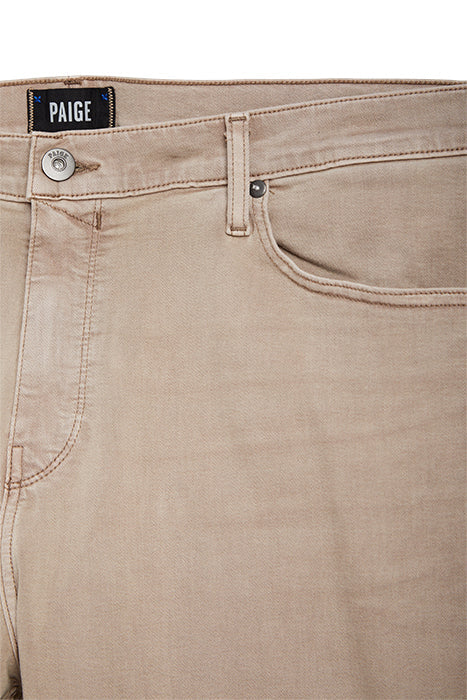 Otrium,Paige, Paige Taupe Garment Wash Slim Straight Stretch Denim Jeans, Tan, 38W-34L-Tag36