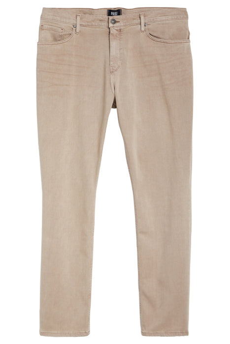 Otrium,Paige, Paige Taupe Garment Wash Slim Straight Stretch Denim Jeans, Tan, 38W-34L-Tag36