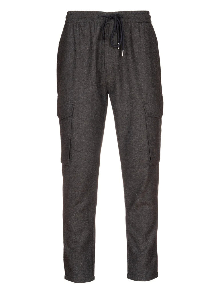Paisley & Gray,Paisley & Gray, Paisley & Gray Drawstring Slim Fit Tweed Cargo Pants, Grey, 31W-32L-Tag32