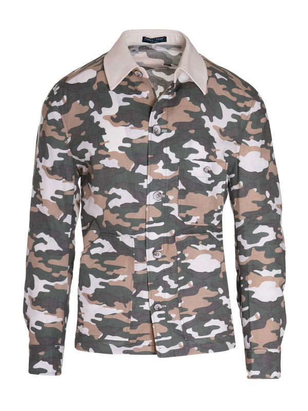 Paisley & Gray Lightweight Linen Camo Print Jacket