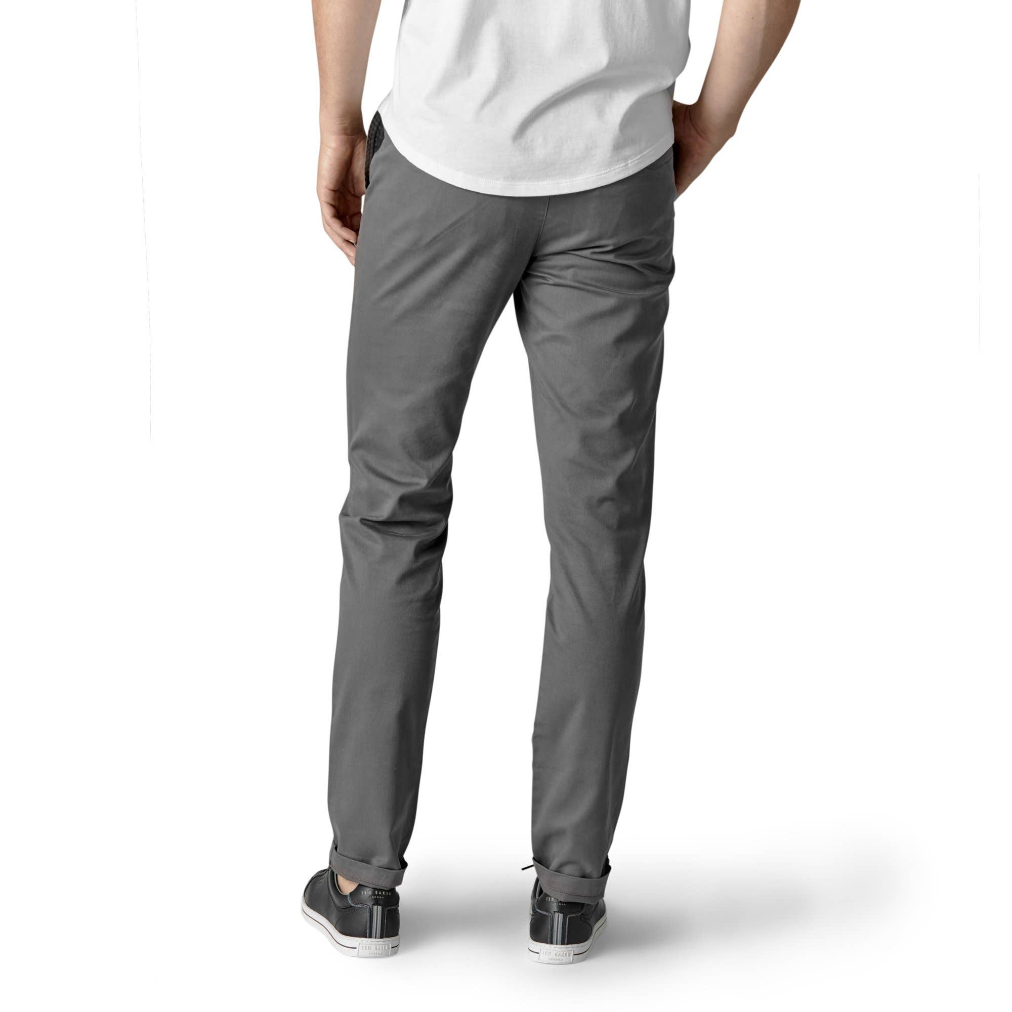 Faire,Perk, Perk Dark Grey Slim Fit Chinos, Grey, 33W-30L-Tag33