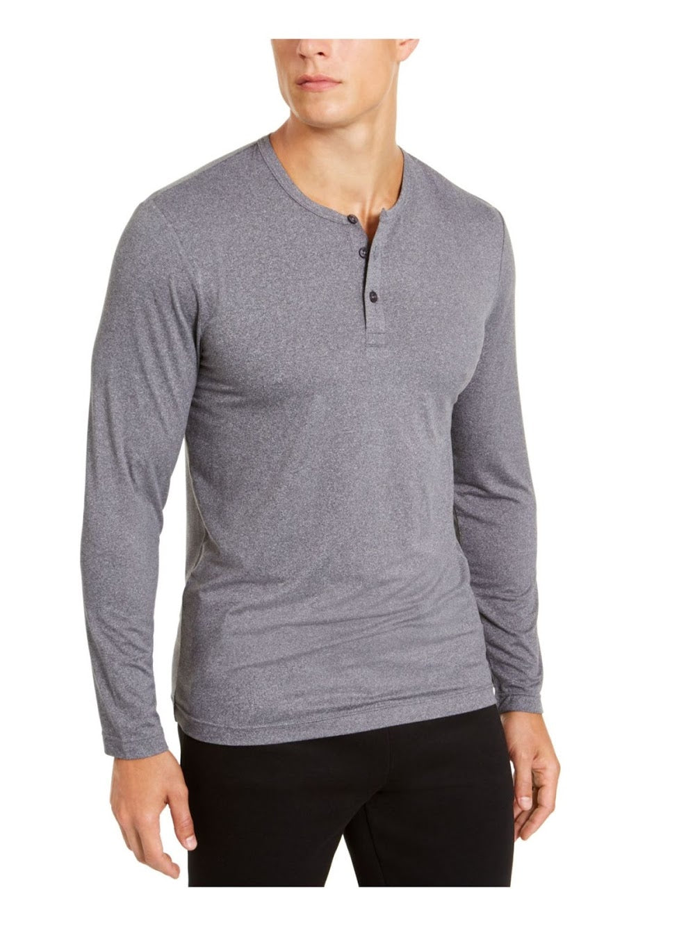 Bobbi + Bricka, 32 Degree Cool Heather Grey Henley Shirt, Grey, Medium-41-TagM