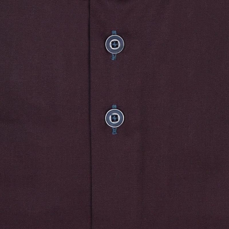 R2 Amsterdam Burgundy Iridescent Long Sleeve Button Up Shirt