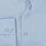 R2 Amsterdam Light Blue Cotton Poly Knit Long Sleeve Button Up Shirt