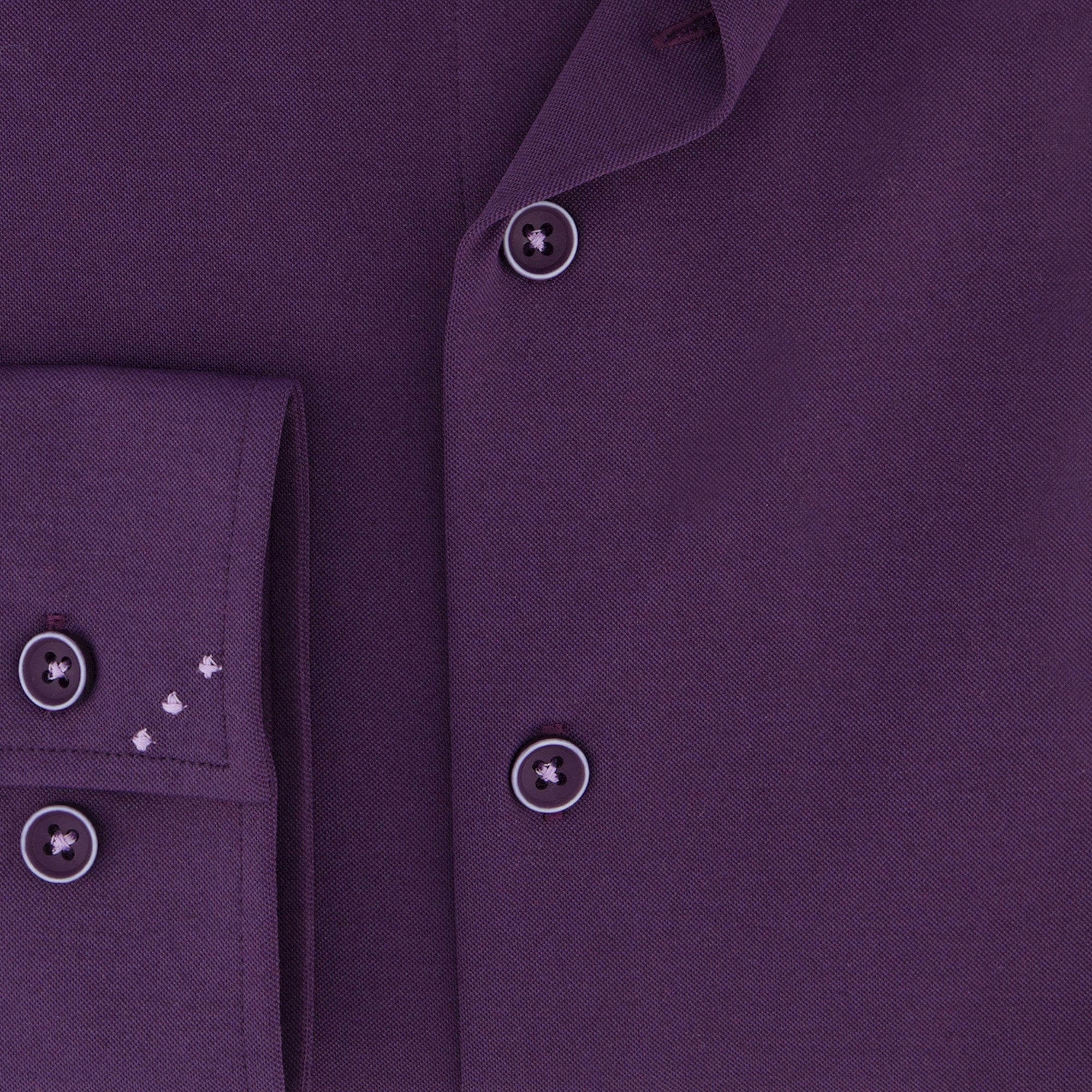 Brand Partner,R2 Amsterdam, R2 Amsterdam Purple Cotton Poly Knit Long Sleeve Button Up Shirt, Purple, Small-41-Tag39Large-46-Tag42Medium-43-TagM