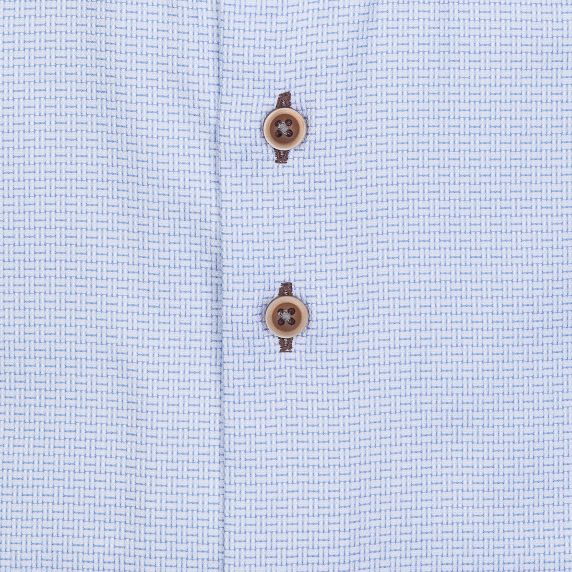 Brand Partner,R2 Amsterdam, R2 Amsterdam White And Light Blue Textured Geometric Print Long Sleeve Button Up Shirt, Blue, Extra Extra Large-52-TagXXLExtra Large-50-TagXLMedium-43-TagM