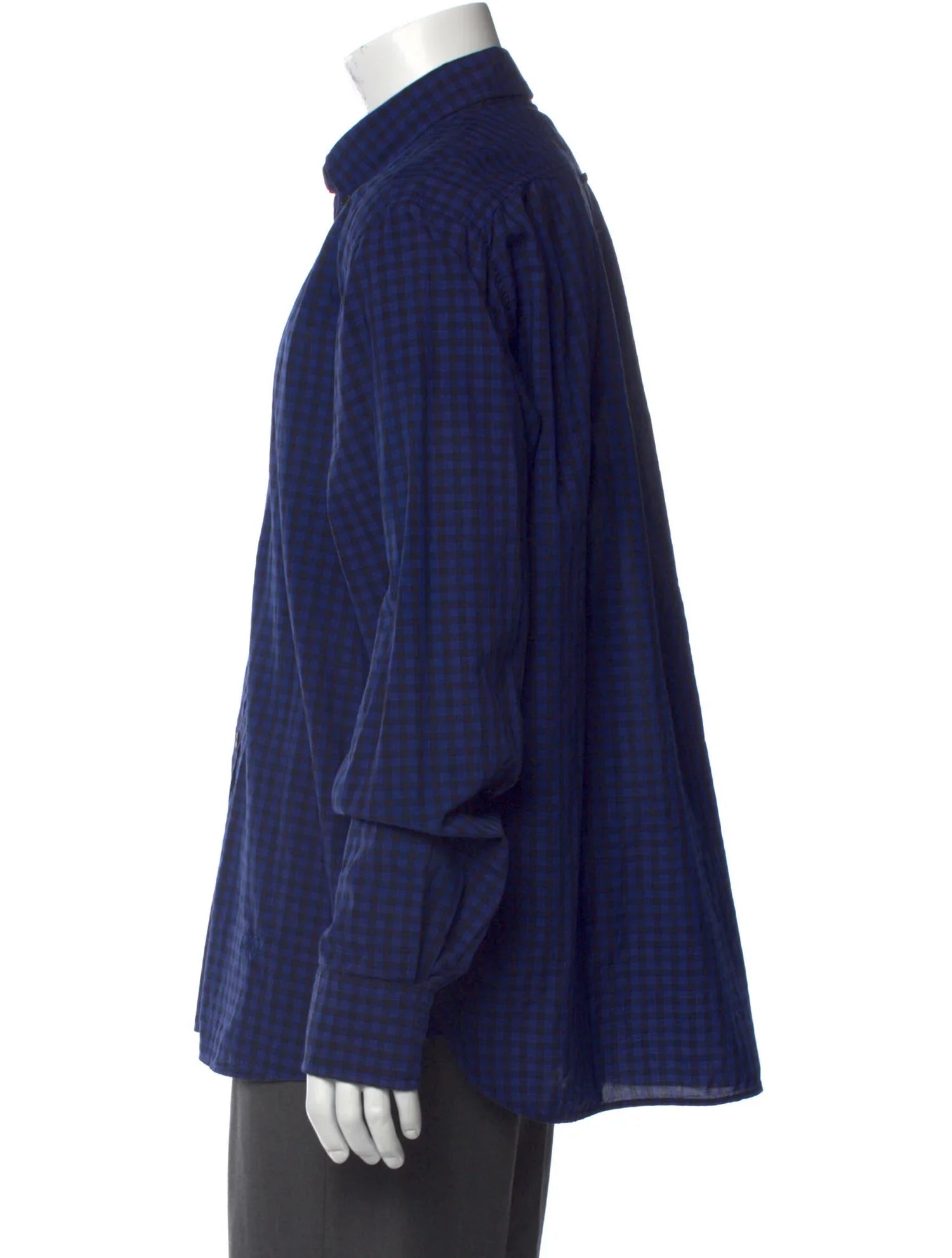 The RealReal,Rag & Bone, Rag & Bone Blue & Black Buffulo Check Print Long Sleeve Button Up Shirt, Blue, Extra Large-50-TagXL
