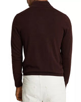 Reiss Burgundy 100% Wool Quarter Zip Pullover Sweater