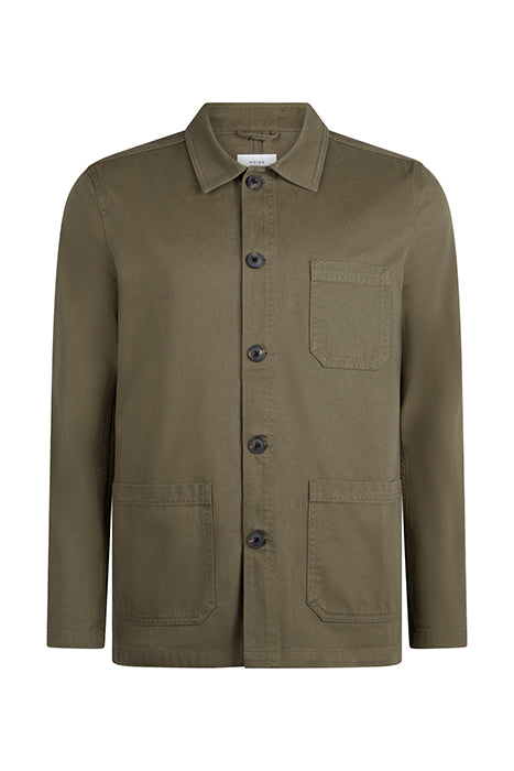 Otrium,Reiss, Reiss Olive Green Military Shacket, Green, Small-41-TagS