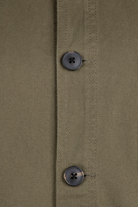 Button Up Military Green Overshirt