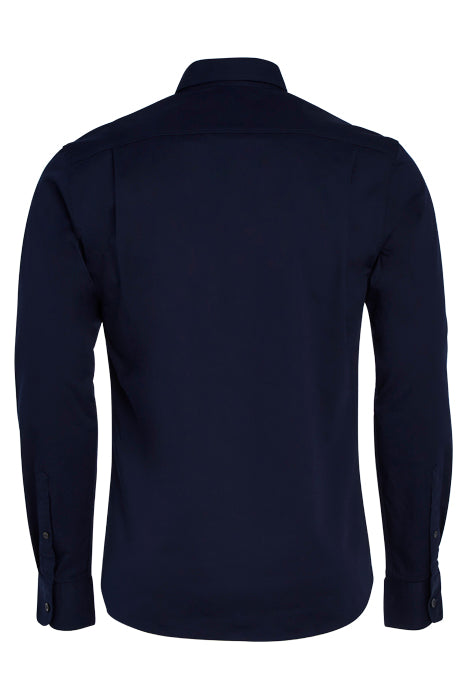 Otrium,Reiss, Reiss Navy Button Up Shirt With Double Chest Front Pockets, Blue, Large-44-TagLMedium-41-TagMSmall-39-TagS