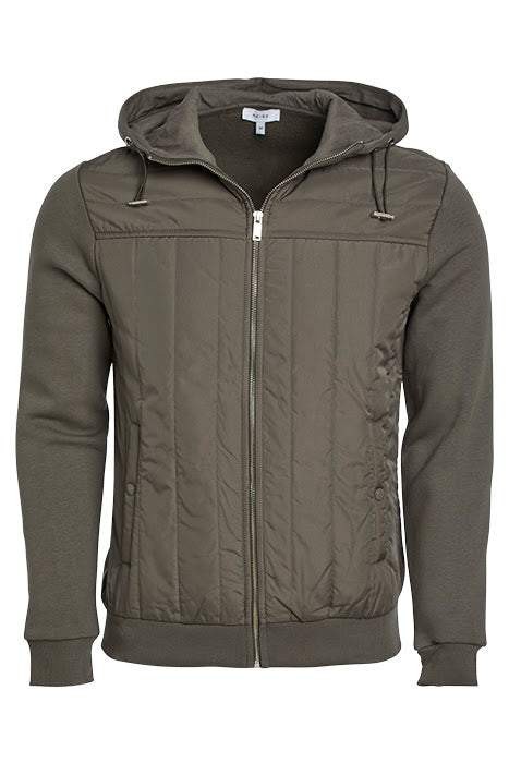 Reiss Pastel Sage Green Zip Up Hooded Fleece Jacket