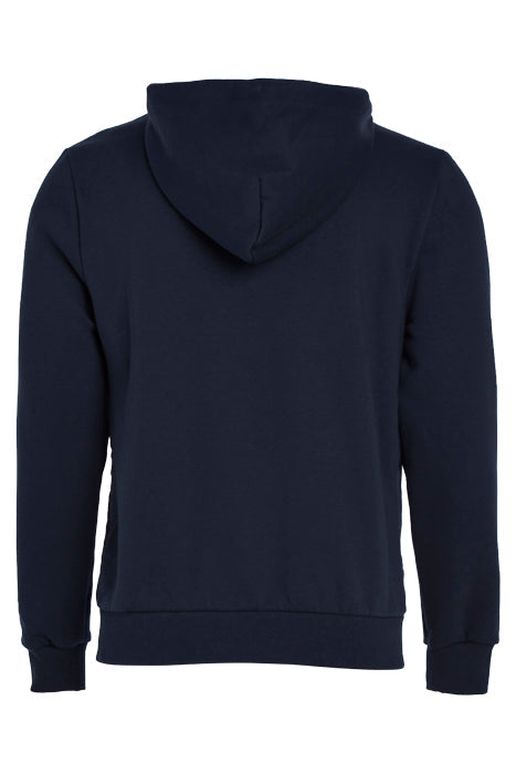 Reiss Navy Zip Up Hooded Fleece Jacket