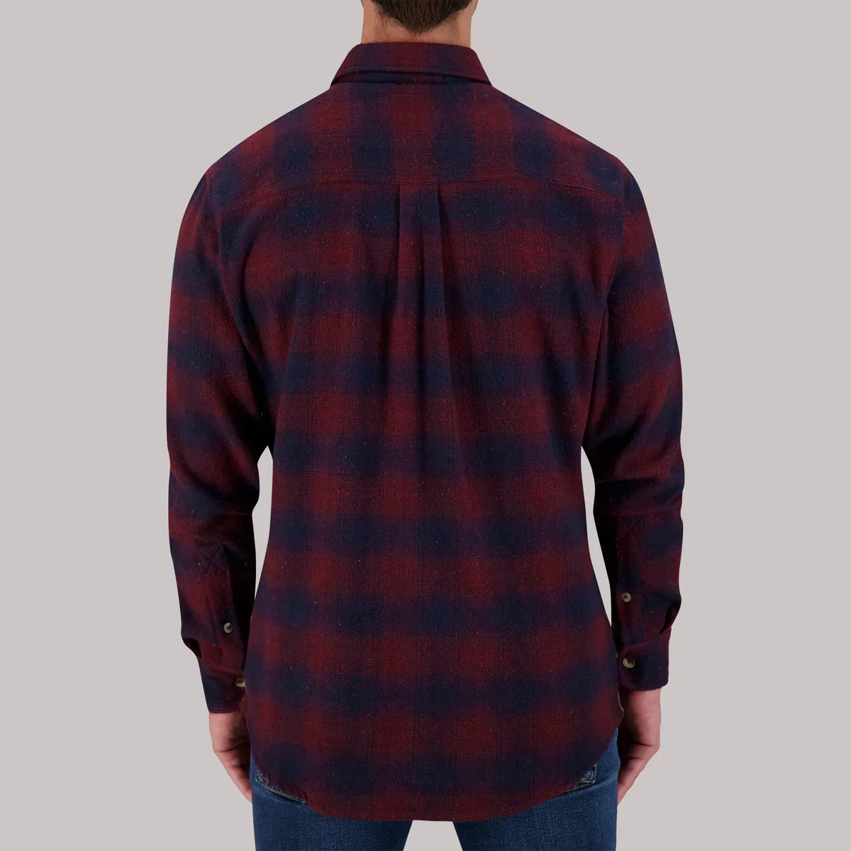 Brand Partner,Report Collection, Report Collection Burgundy & Navy Plaid Recycled Flannel Overshirt, Red, Extra Large-50-TagL